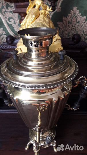 Антикварный угольный самовар Салищев, Цыган