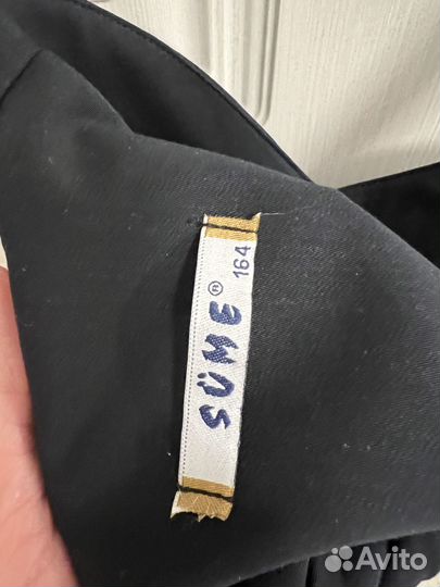 Сарафан школьный темно -синий 164