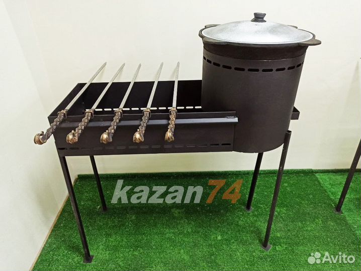 Мангал 3мм с подказанником 8-10л съемные ноги