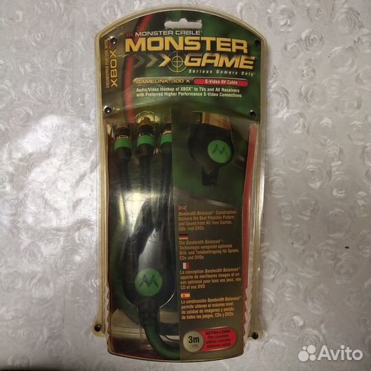 Monster кабель s-video для xbox original (новый)