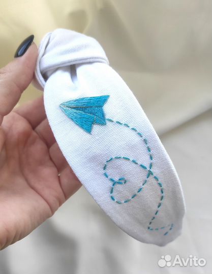 Ободок с вышивкой