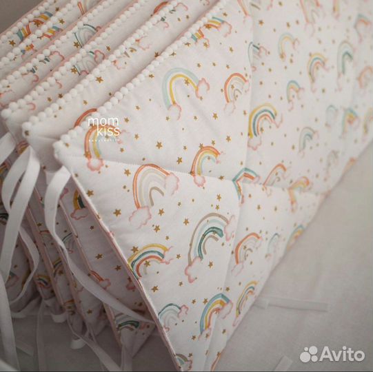 Бортики в кроватку для девочки