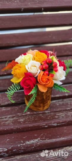 Букет цветы из мыла