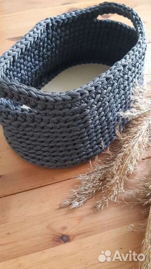 Корзина для хранения вязаная
