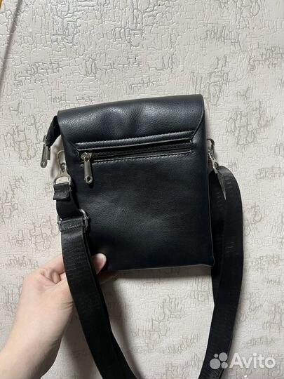 Барсетка кожаная через плечо