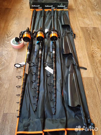 Карповые телескопы с катушками 3+3. Komandor