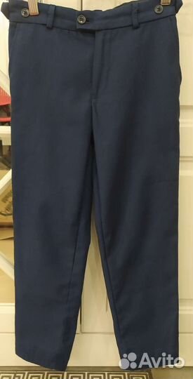 Синий костюм (пиджак+брюки) 128- 134