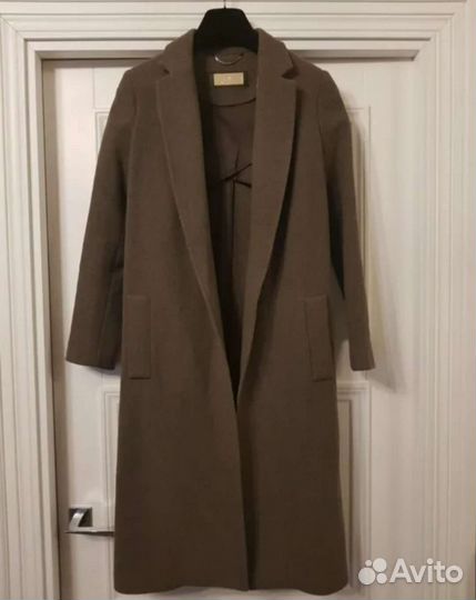 Massimo Dutti пальто с кожаным поясом