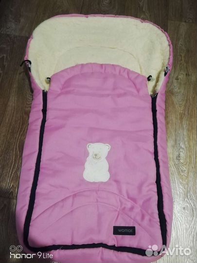 Конверт зимний на овчине в коляску