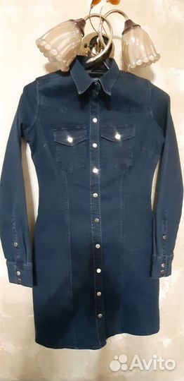 Джинсовое платье стрейч