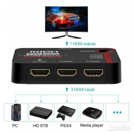 Hdmi переключатель 3 порта