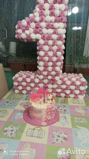 Цифра 1 на годик девочке