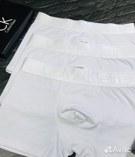 Трусы мужские боксеры белые calvin klein арт.833