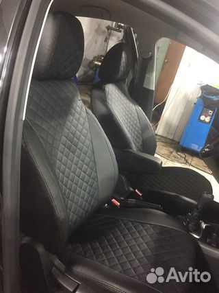 Чехлы Экокожа Лада Vesta ромб