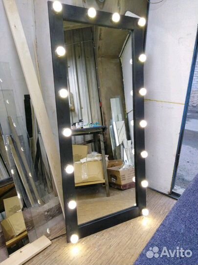 Зеркало гримерное 1800*800 мм, 16 ламп