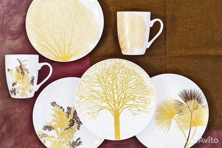 Набор тарелок Singapore, белый, Фарфор, 4 шт