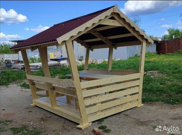 Беседка садовая на 10 человек Быстросборная