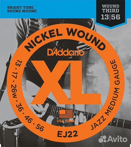 Струны 13-56 D'addario EJ22 Jazz Medium