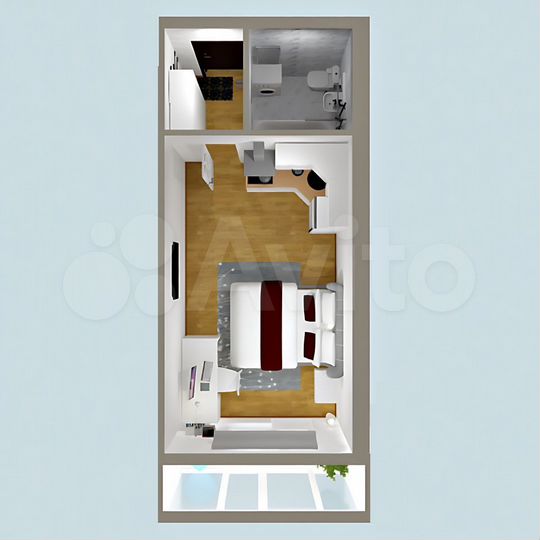 Квартира-студия, 25,5 м², 2/3 эт.