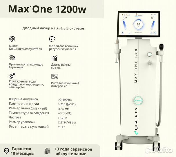 Диодный лазер Лю'Минес Max One 1200в