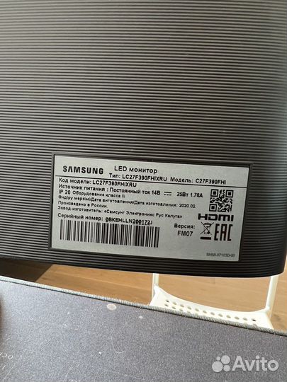 Монитор samsung C27F390FHI 27
