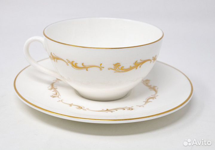 Чайная пара Роял Доултон, костяной фарфор, Англия