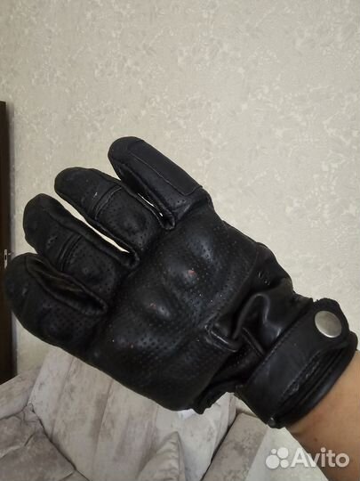 Перчатки для мотоцикла кожаные