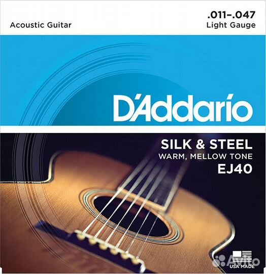 Струны для гитары 11-47 D'Addario EJ40 silk&steel