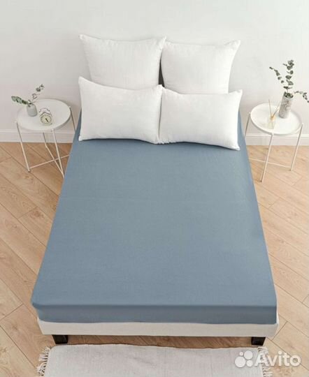 Простыня на резинке трикотажная новая