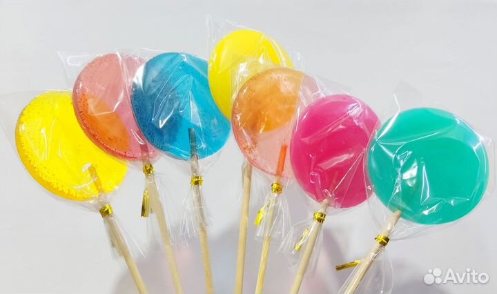 Леденцы ручной работы, с картинкой/логотипом