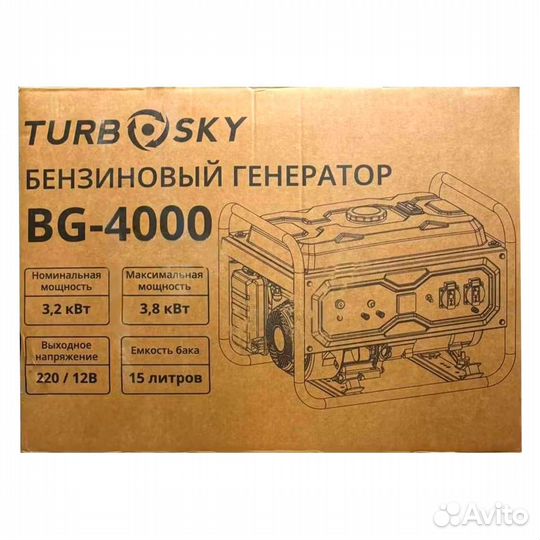 Бензиновый генератор Turbosky BG-4000