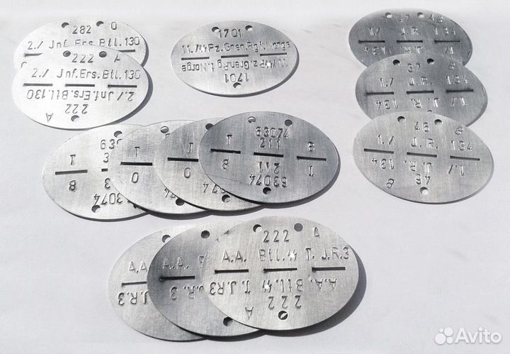 Немецкие жетоны. Копия с набивкой на период 2мв