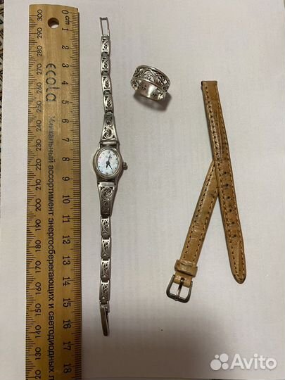 Часы женские белое золото 585