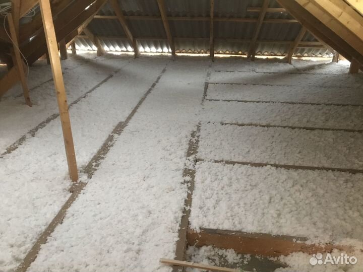 Утепление Домов Эковатой EcoFiber за День