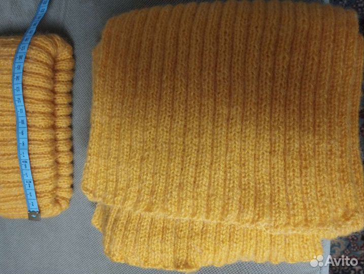 Вязаные шапка и шарф