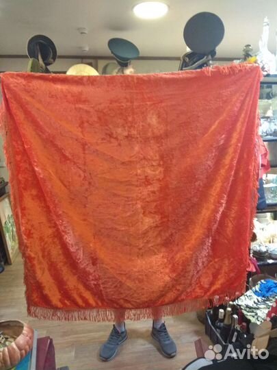 Скатерть бархатная с бахромой СССР