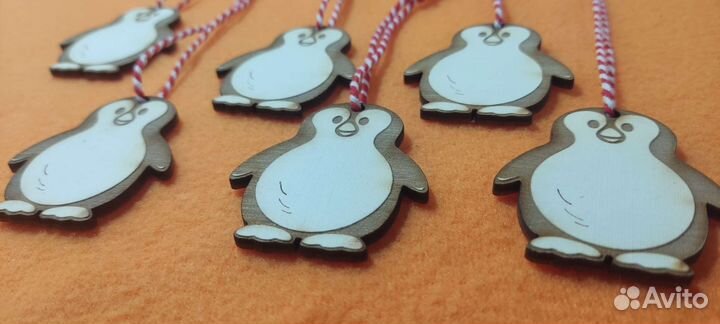 Новогодние рождественские игрушки на елку Пингвин