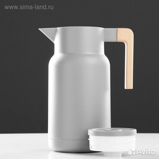 Термос-кофейник 1 л, стеклянная колба, 25 х 18 х 2