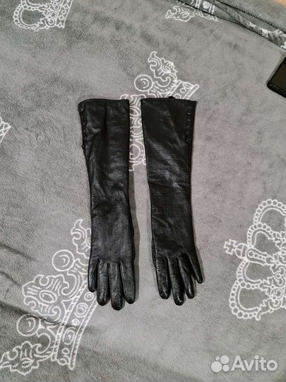Перчатки женские кожа