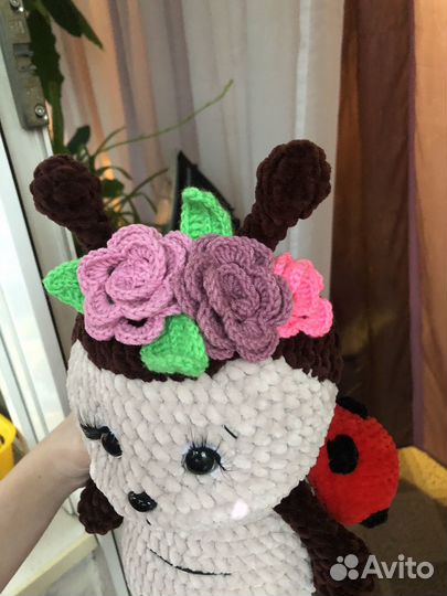 Вязаная Божья коровка