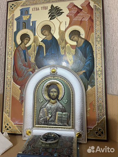 Икона спасителя серебро