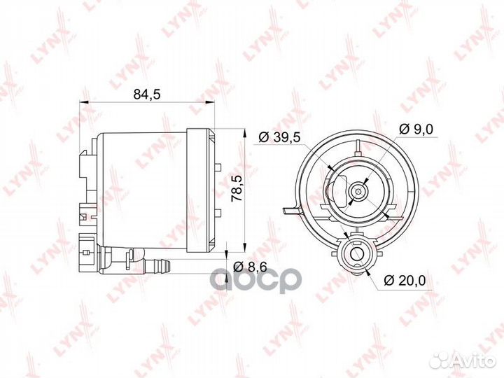 Фильтр топливный LF163M lynxauto