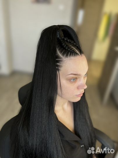 Плетение кос с канекалоном причёски