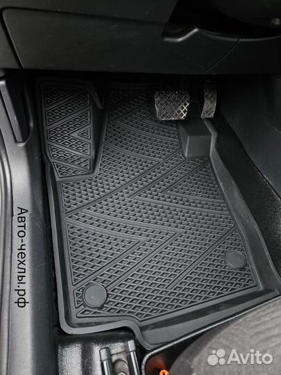 Резиновые коврики Фольксваген Поло (6) 2020-2024