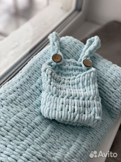 Новый Плед и сумка детский плюшевый