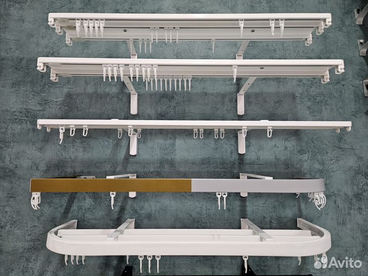 Карниз (гардина) для штор эркерный, арочный гибкий