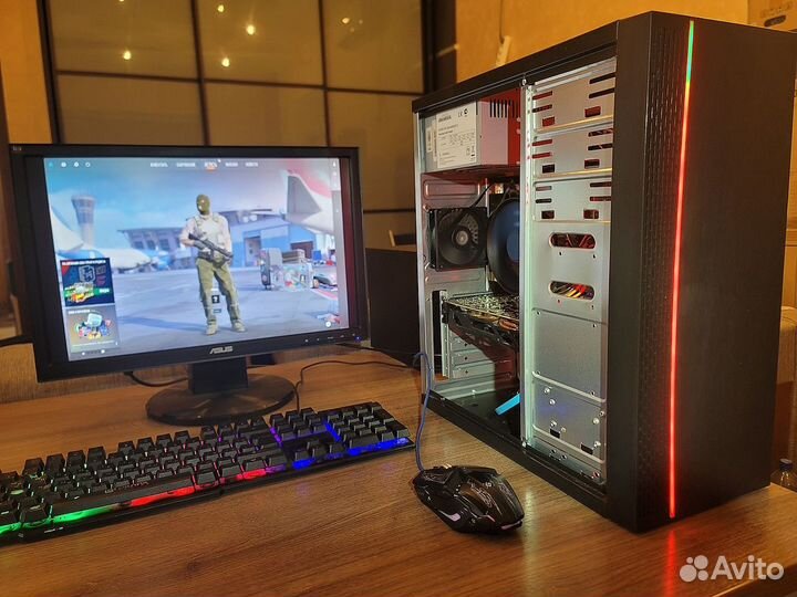 Пк под CS2 RX580 8 Гб + Монитор