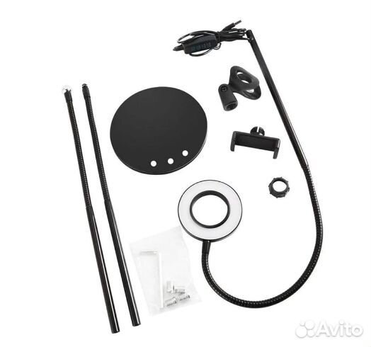 Настольная кольцевая селфи-лампа LED 3в1