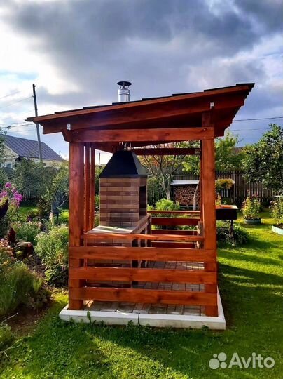 Мангальная зона из лего кирпича