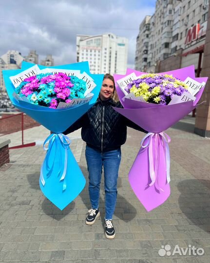 Букет-Гигант из Хризантем-Ромашек